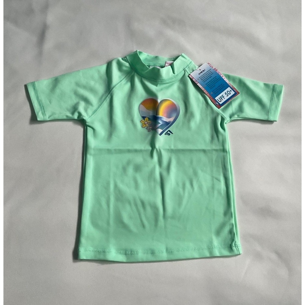 Kanu Surf Girls' Standard UPF 50+ Sun Protective Rashguard Swim Shirt, 4T